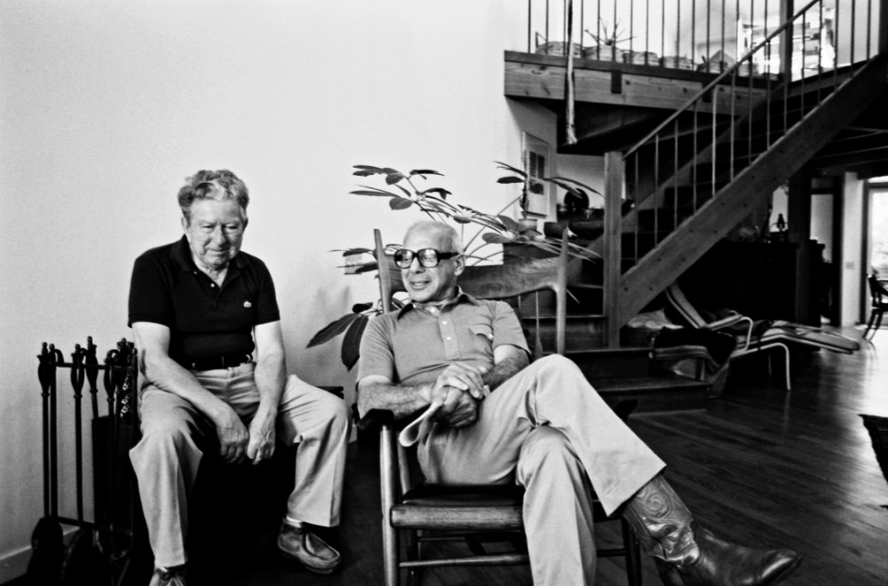 Bob Stocksdale (1913-2003) and Sam Maloof (1916-2009) at the Stocksdale home, Berkeley, CA